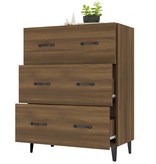 VidaXL Dressoir 69,5x34x90 cm bewerkt hout bruineikenkleurig
