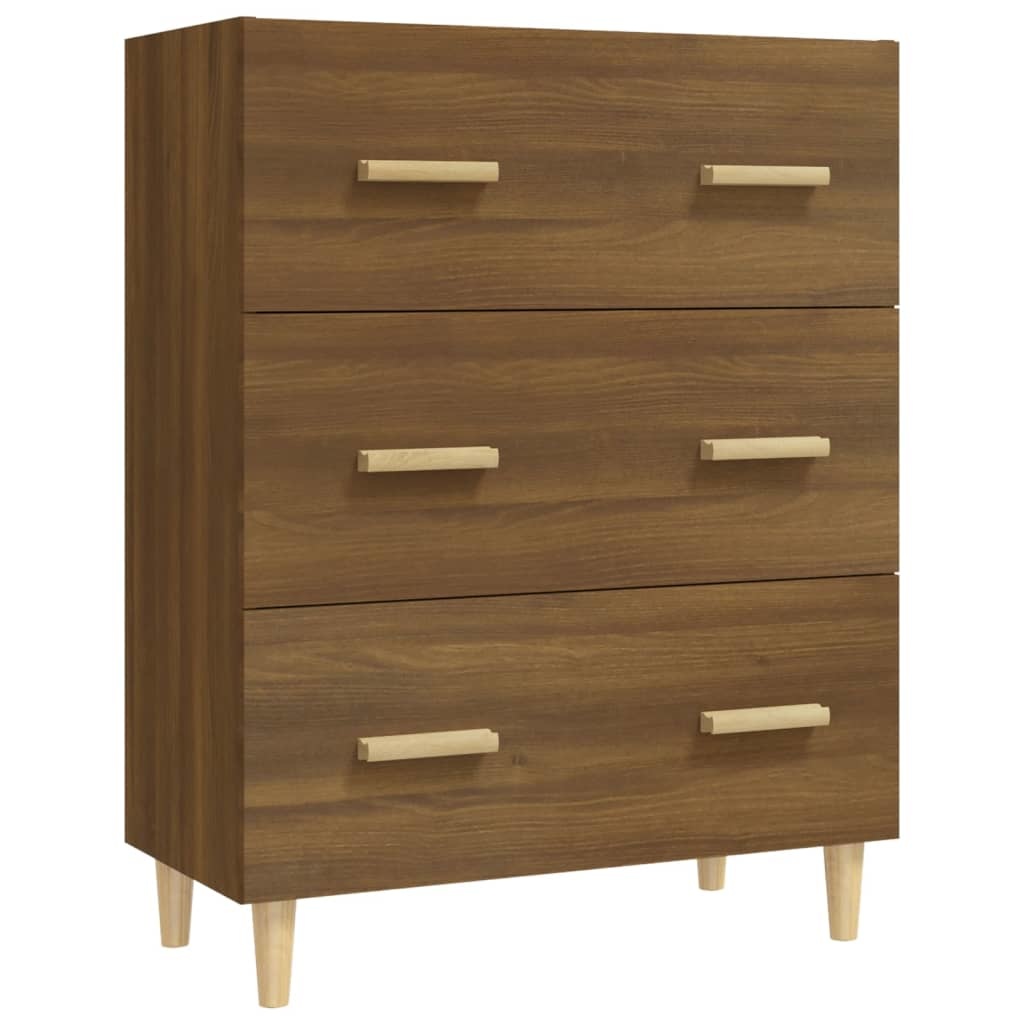 VidaXL Dressoir 70x34x90 cm bewerkt hout bruineikenkleurig