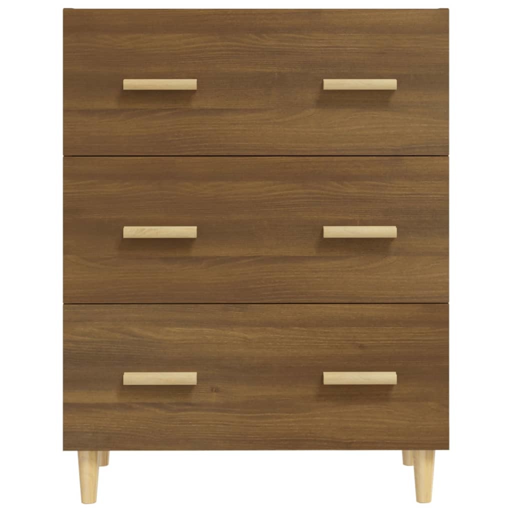 VidaXL Dressoir 70x34x90 cm bewerkt hout bruineikenkleurig