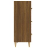 VidaXL Dressoir 70x34x90 cm bewerkt hout bruineikenkleurig