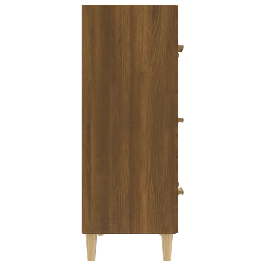 VidaXL Dressoir 70x34x90 cm bewerkt hout bruineikenkleurig