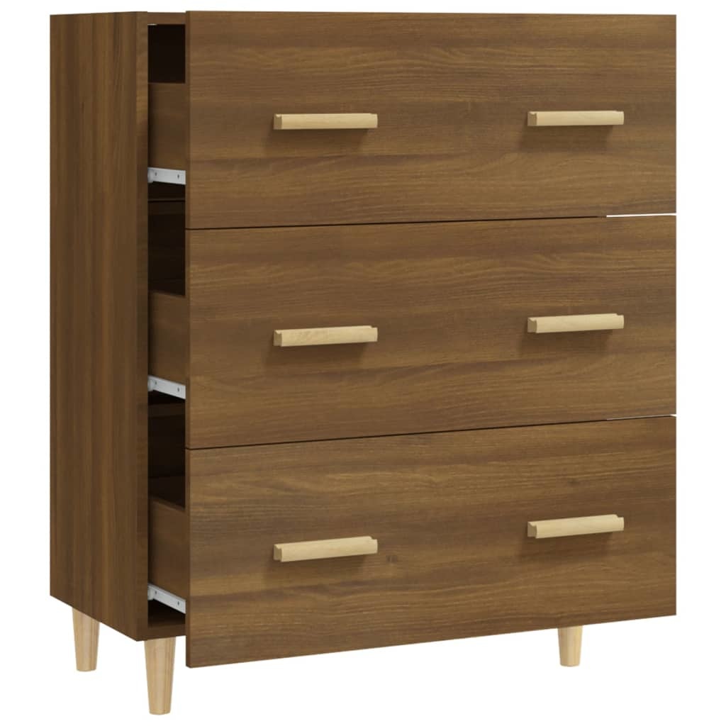 VidaXL Dressoir 70x34x90 cm bewerkt hout bruineikenkleurig