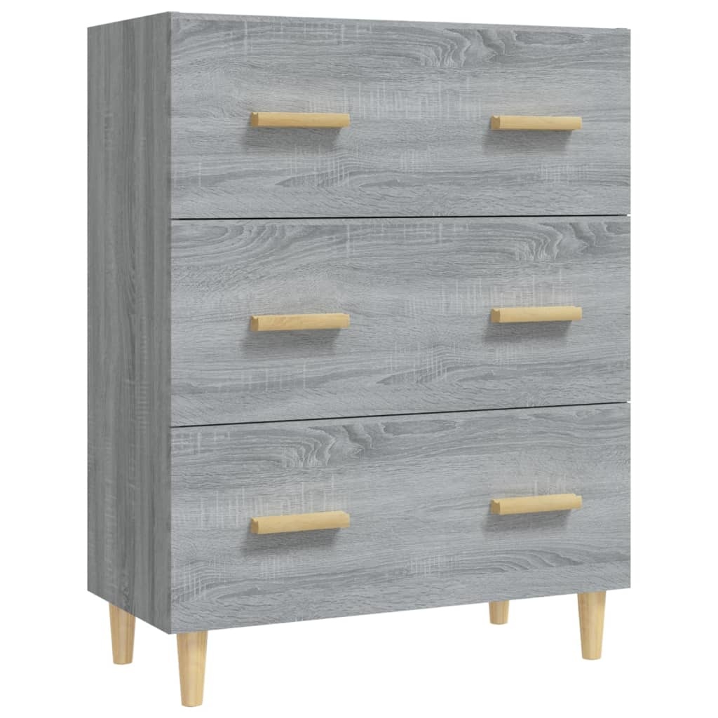 VidaXL Dressoir 70x34x90 cm bewerkt hout grijs sonoma eikenkleurig