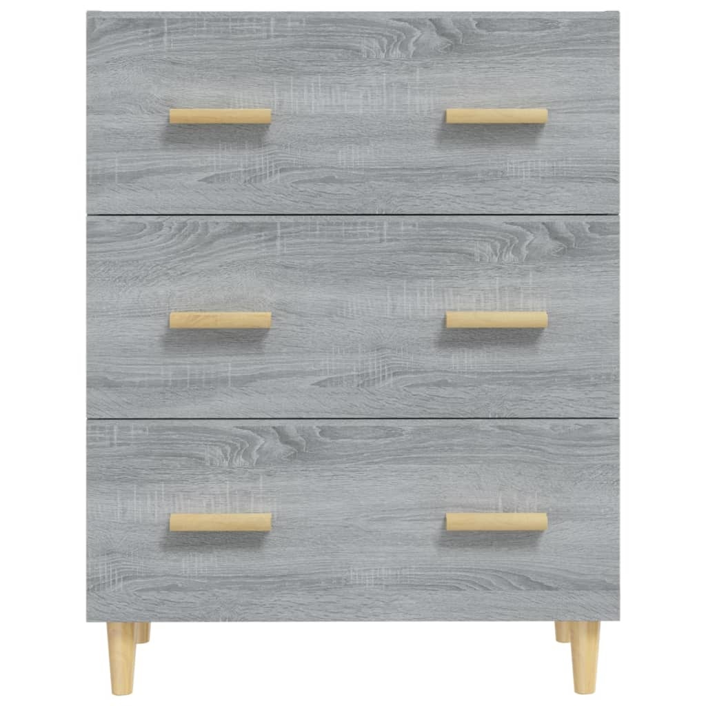 VidaXL Dressoir 70x34x90 cm bewerkt hout grijs sonoma eikenkleurig