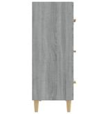 VidaXL Dressoir 70x34x90 cm bewerkt hout grijs sonoma eikenkleurig