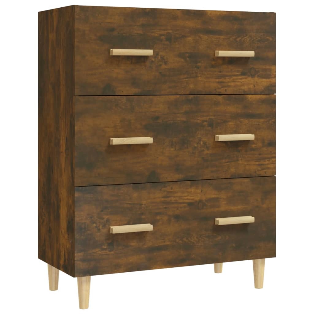 VidaXL Dressoir 70x34x90 cm bewerkt hout gerookt eikenkleurig