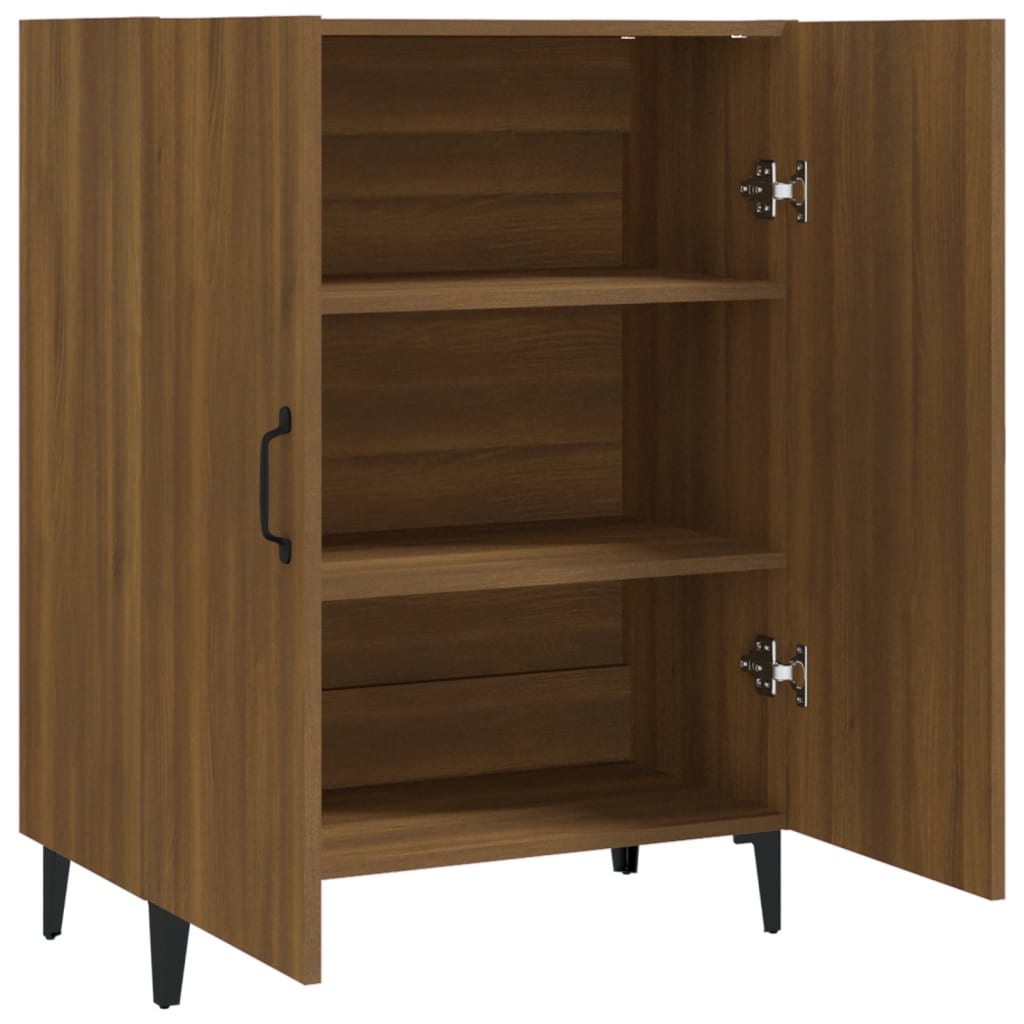 VidaXL Dressoir 70x34x90 cm bewerkt hout bruineikenkleurig