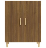 VidaXL Dressoir 70x34x90 cm bewerkt hout bruineikenkleurig