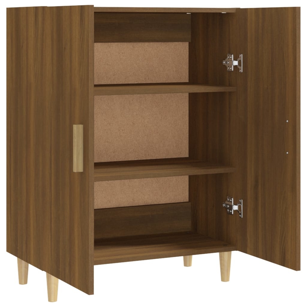 VidaXL Dressoir 70x34x90 cm bewerkt hout bruineikenkleurig