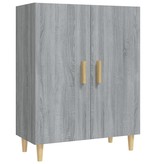 VidaXL Dressoir 70x34x90 cm bewerkt hout grijs sonoma eikenkleurig