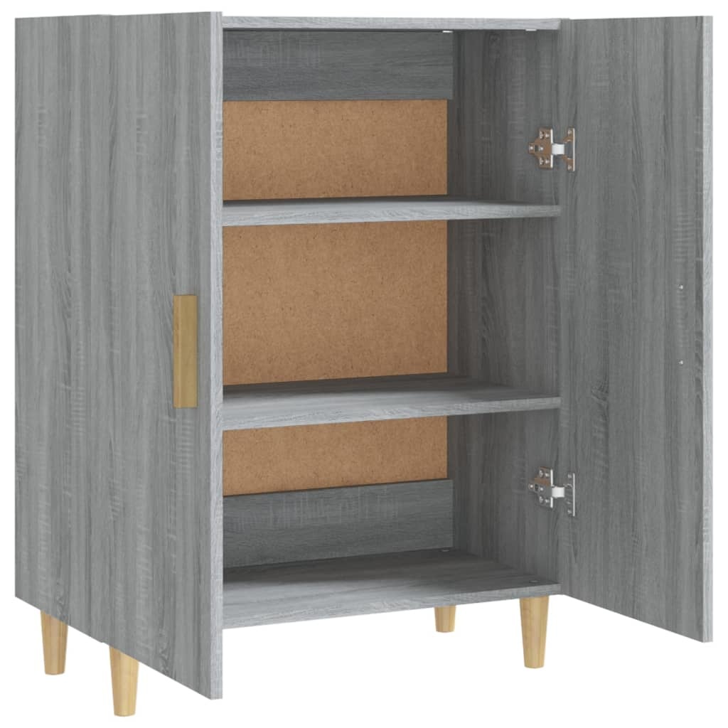 VidaXL Dressoir 70x34x90 cm bewerkt hout grijs sonoma eikenkleurig