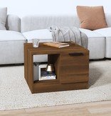 VidaXL Salontafel 50x50x36 cm bewerkt hout bruineikenkleurig