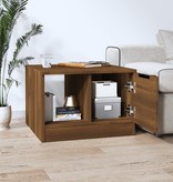 VidaXL Salontafel 50x50x36 cm bewerkt hout bruineikenkleurig