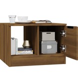 VidaXL Salontafel 50x50x36 cm bewerkt hout bruineikenkleurig