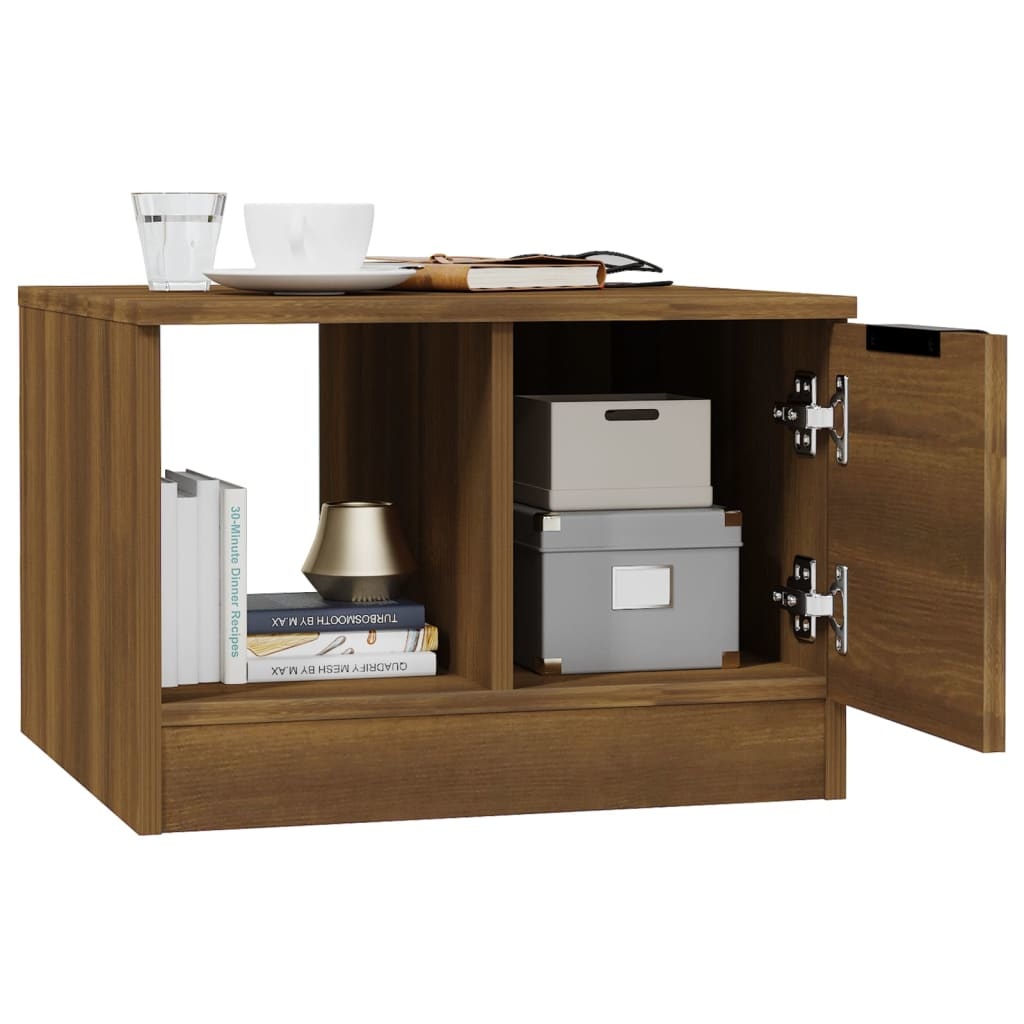 VidaXL Salontafel 50x50x36 cm bewerkt hout bruineikenkleurig