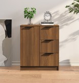 VidaXL Dressoir 60x30x70 cm bewerkt hout bruineikenkleurig