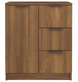 VidaXL Dressoir 60x30x70 cm bewerkt hout bruineikenkleurig