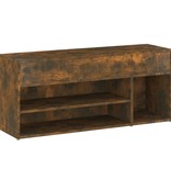 vidaXL Schoenenbank 105x30x45 cm bewerkt hout gerookt eikenkleurig