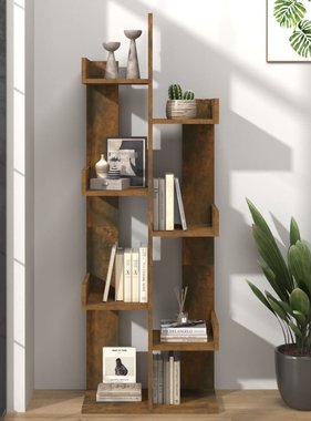 vidaXL Boekenkast 48x25,5x140 cm bewerkt hout gerookt eikenkleurig