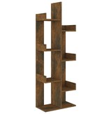 vidaXL Boekenkast 48x25,5x140 cm bewerkt hout gerookt eikenkleurig