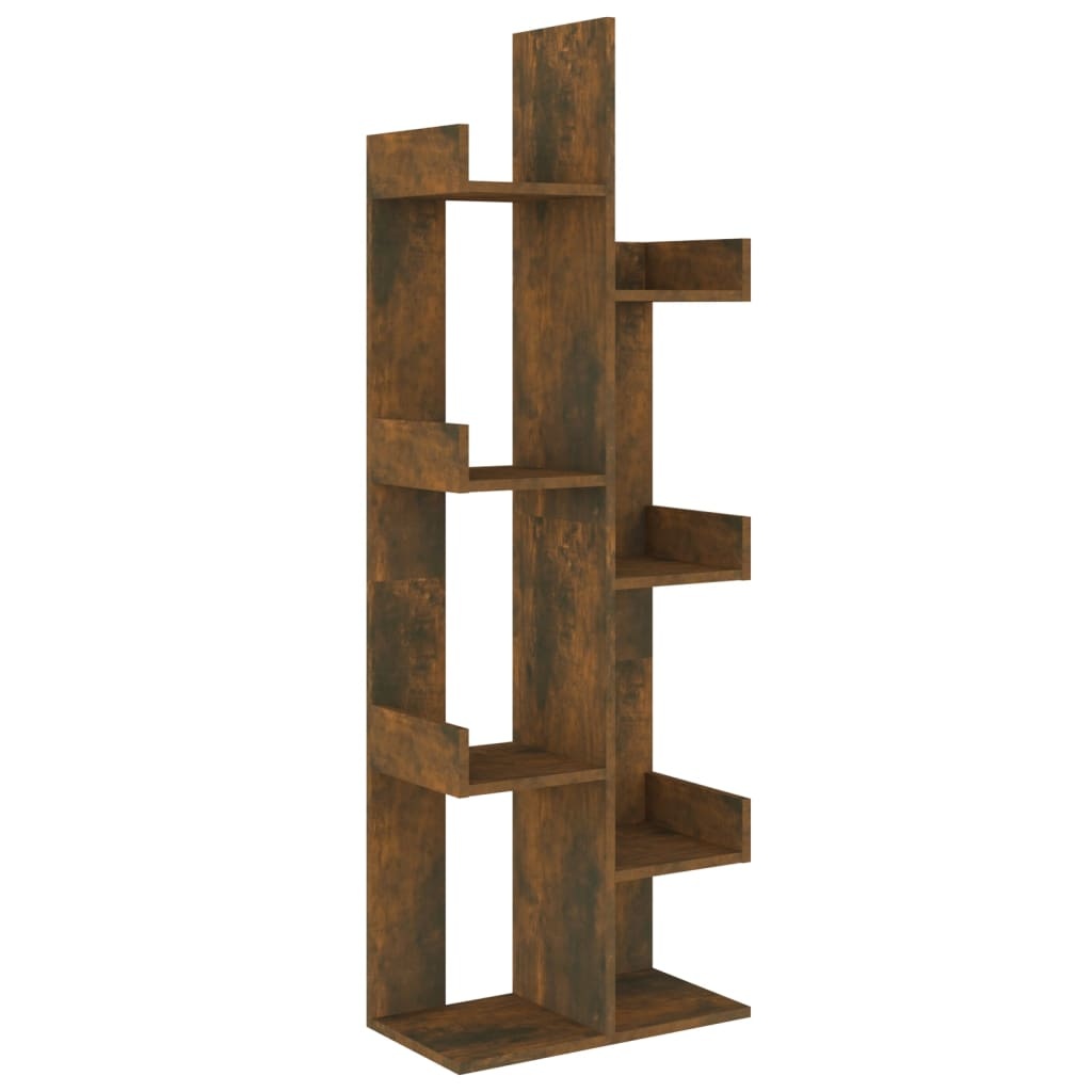 vidaXL Boekenkast 48x25,5x140 cm bewerkt hout gerookt eikenkleurig