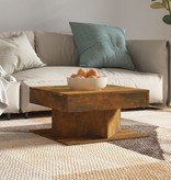 VidaXL Salontafel 57x57x30 cm bewerkt hout gerookt eikenkleurig