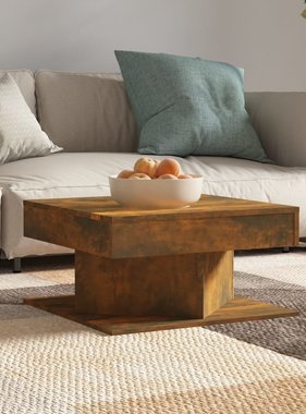 VidaXL Salontafel 57x57x30 cm bewerkt hout gerookt eikenkleurig