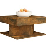 VidaXL Salontafel 57x57x30 cm bewerkt hout gerookt eikenkleurig