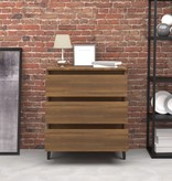 VidaXL Dressoir 60x35x69 cm bewerkt hout bruineikenkleurig