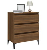 VidaXL Dressoir 60x35x69 cm bewerkt hout bruineikenkleurig