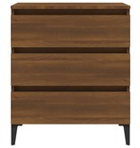 VidaXL Dressoir 60x35x69 cm bewerkt hout bruineikenkleurig