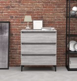 VidaXL Dressoir 60x35x69 cm bewerkt hout grijs sonoma eikenkleurig