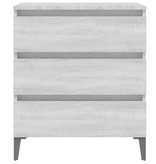 VidaXL Dressoir 60x35x69 cm bewerkt hout grijs sonoma eikenkleurig