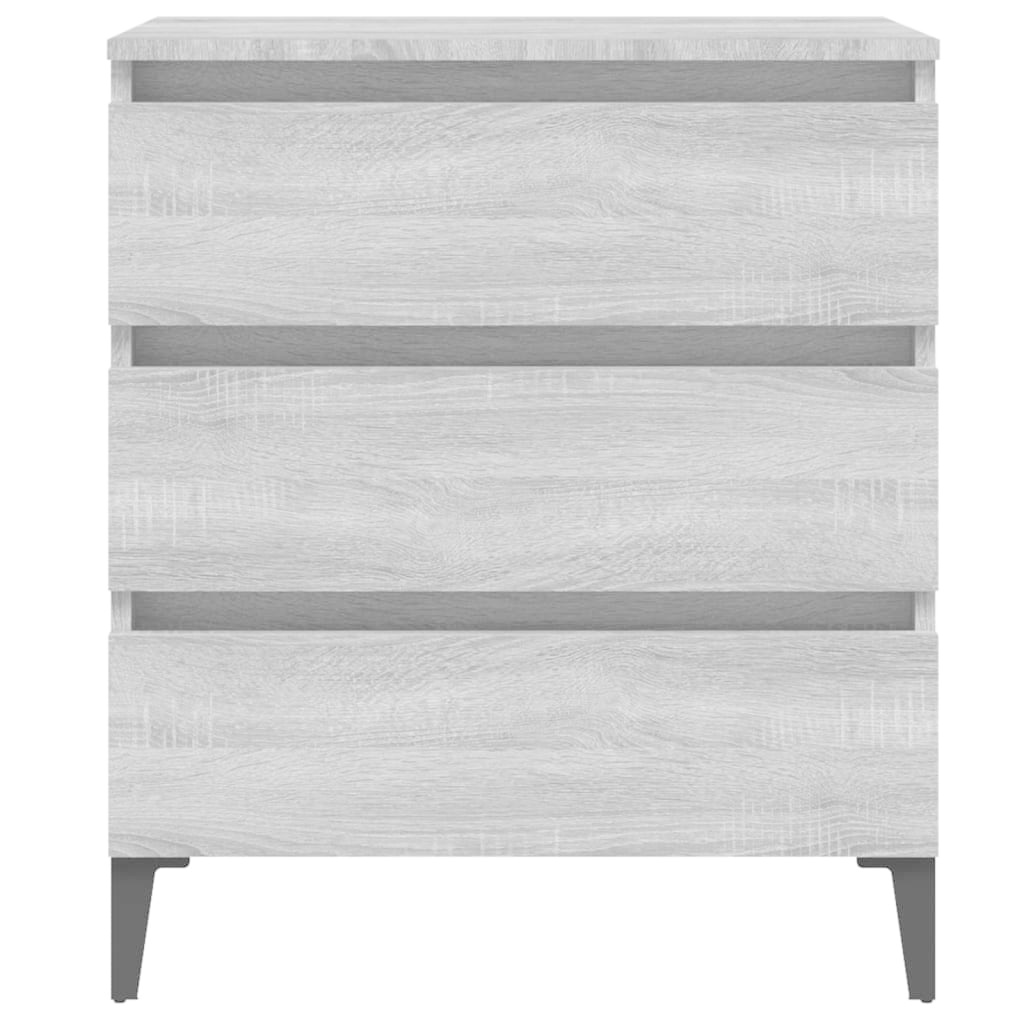 VidaXL Dressoir 60x35x69 cm bewerkt hout grijs sonoma eikenkleurig