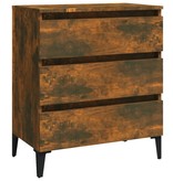 VidaXL Dressoir 60x35x69 cm bewerkt hout gerookt eikenkleurig