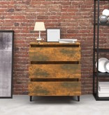 VidaXL Dressoir 60x35x69 cm bewerkt hout gerookt eikenkleurig
