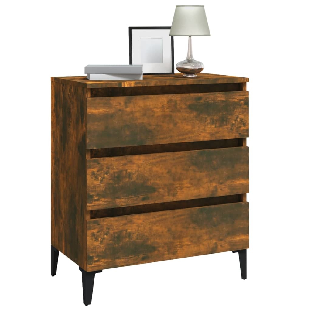 VidaXL Dressoir 60x35x69 cm bewerkt hout gerookt eikenkleurig