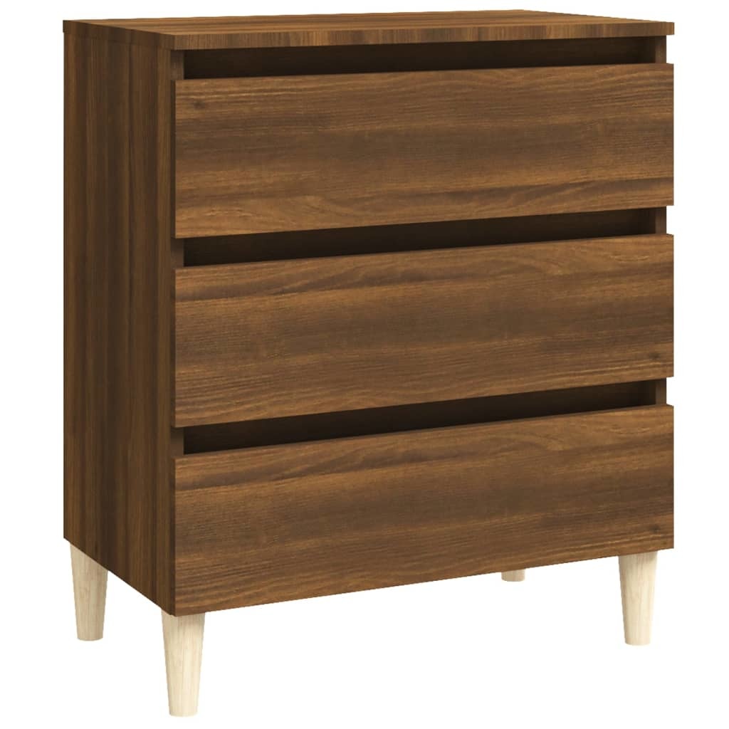 VidaXL Dressoir 60x35x69 cm bewerkt hout bruineikenkleurig