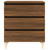 VidaXL Dressoir 60x35x69 cm bewerkt hout bruineikenkleurig