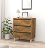 VidaXL Dressoir 60x35x69 cm bewerkt hout gerookt eikenkleurig