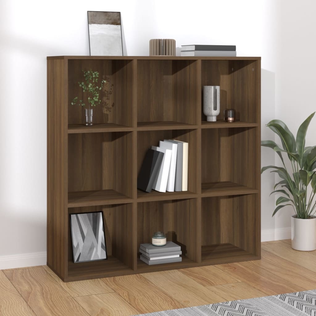 vidaXL Boekenkast 98x30x98 cm bruineikenkleurig