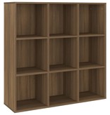 vidaXL Boekenkast 98x30x98 cm bruineikenkleurig