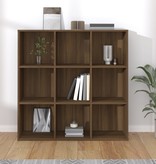 vidaXL Boekenkast 98x30x98 cm bruineikenkleurig