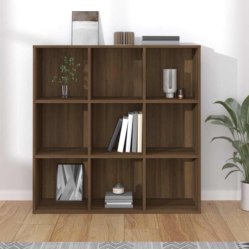 vidaXL Boekenkast 98x30x98 cm bruineikenkleurig