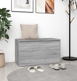 VidaXL Halbank 80x40x45 cm bewerkt hout grijs sonoma eikenkleurig