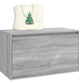 VidaXL Halbank 80x40x45 cm bewerkt hout grijs sonoma eikenkleurig