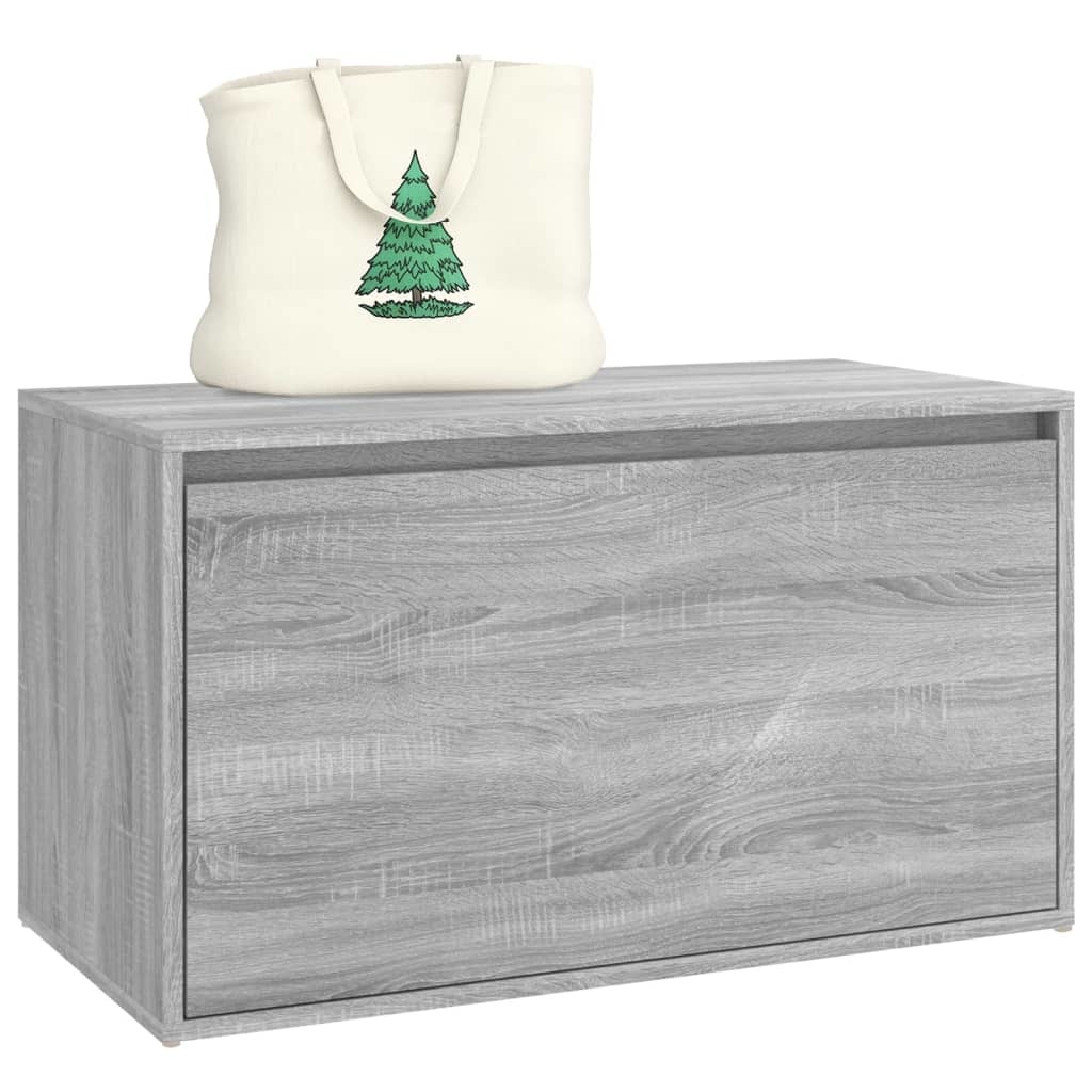 VidaXL Halbank 80x40x45 cm bewerkt hout grijs sonoma eikenkleurig