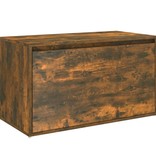 vidaXL Halbank 80x40x45 cm bewerkt hout gerookt eikenkleurig