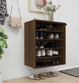 VidaXL Schoenenkast 60x35x70 cm bewerkt hout bruineikenkleurig