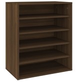 vidaXL Schoenenkast 60x35x70 cm bewerkt hout bruineikenkleurig